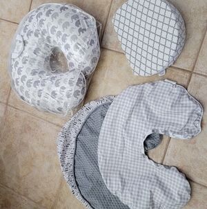 Gray Elephant Boppy Nursing And Wedge Pillow Set